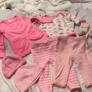 Baby girl pink bundle 6-9 m adorable euc